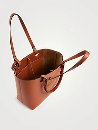 Small Anagram Leather Tote Bag