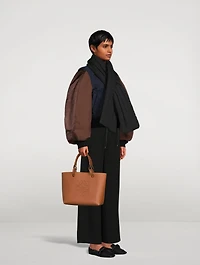 Small Anagram Leather Tote Bag