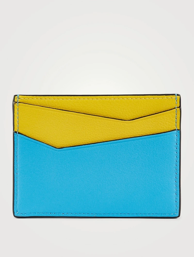 Puzzle Plain Leather Card Holder