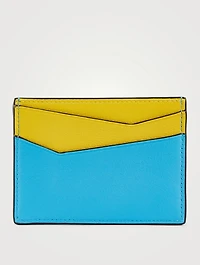 Puzzle Plain Leather Card Holder