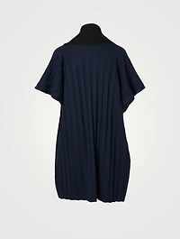 Wool Sleeveless Knit Top With Shawl Collar
