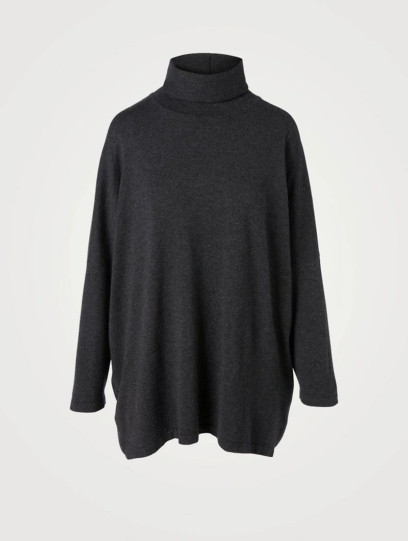 Silk And Cashmere Sweater With Full Back