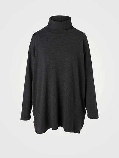 Silk And Cashmere Sweater With Full Back