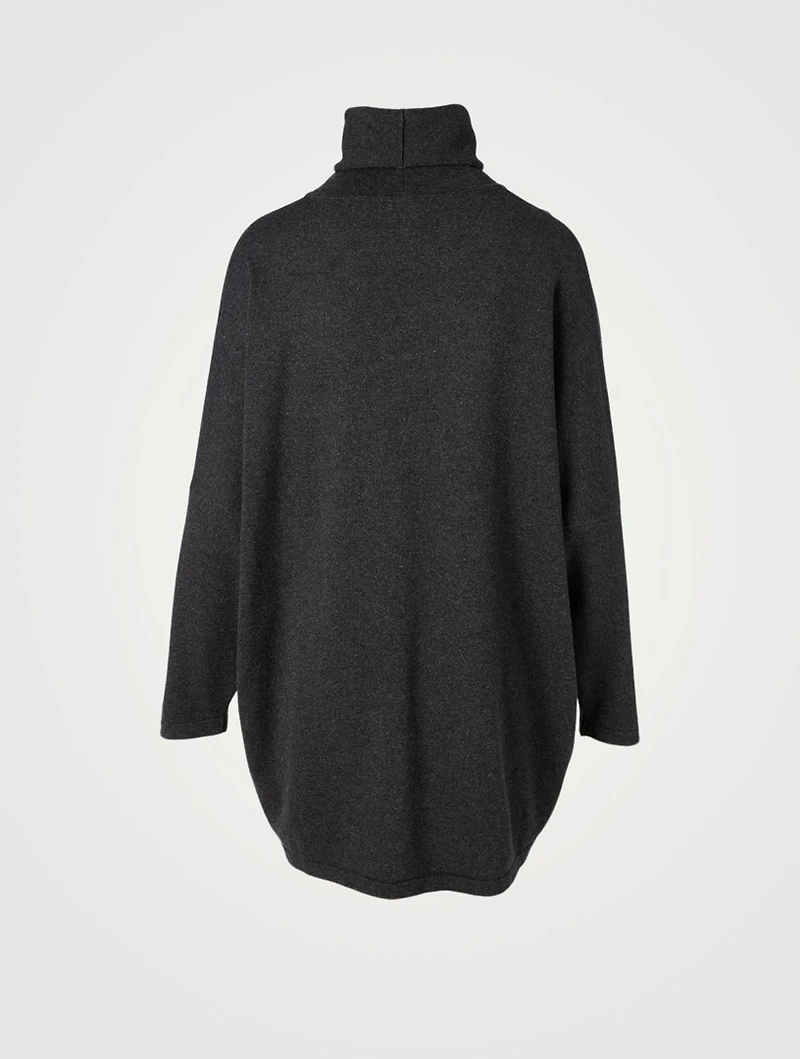 Silk And Cashmere Sweater With Full Back