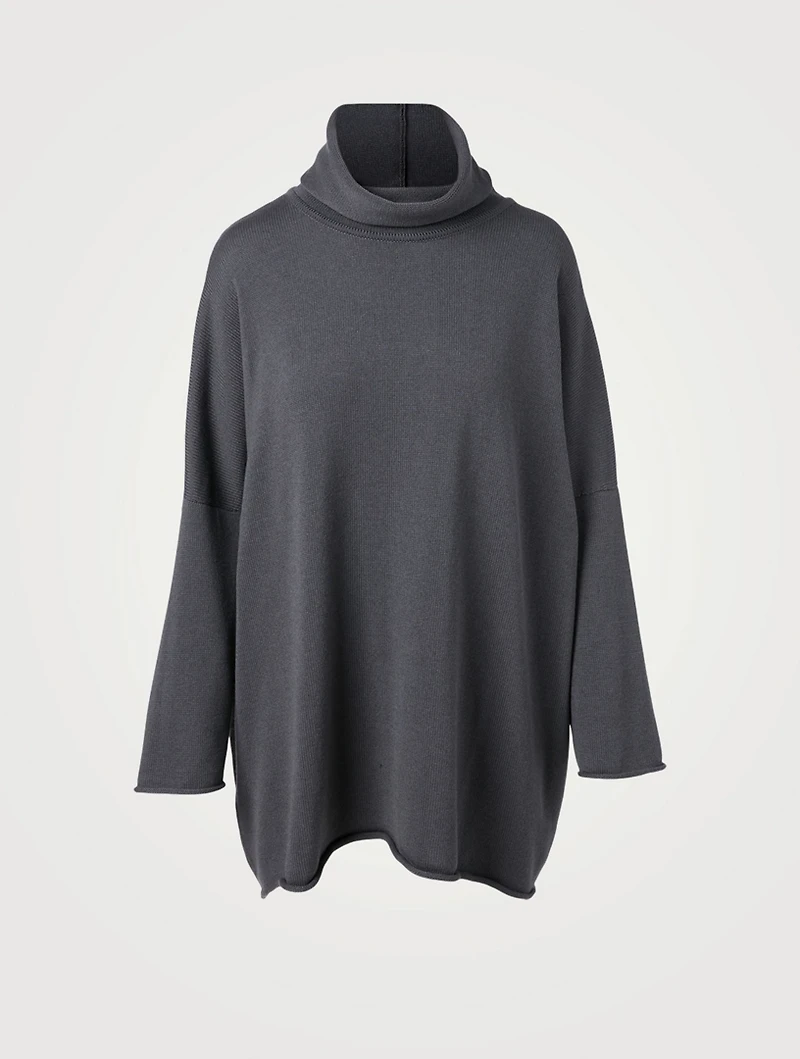 Silk And Cashmere Cowlneck Sweater