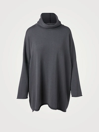 Silk And Cashmere Cowlneck Sweater