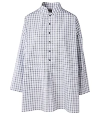 Cotton A-line Smock Shirt