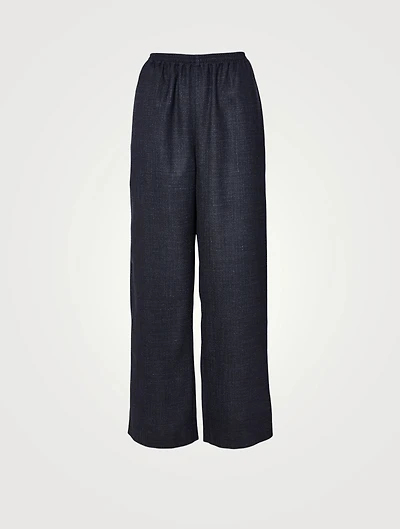 Alpaca Wool And Linen Pants