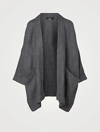 Alpaca Wool And Linen Open Jacket