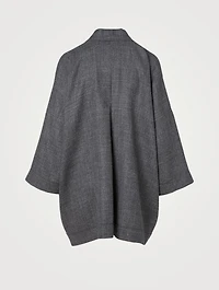 Alpaca Wool And Linen Open Jacket