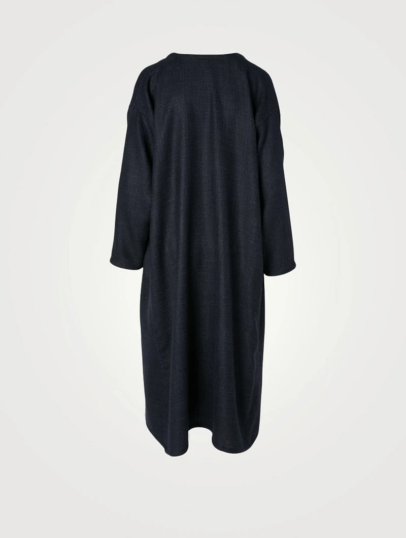 Alpaca Wool And Linen Jacket A-Line Coat