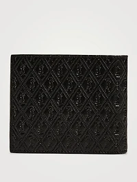 YSL Monogram Embossed Leather Bifold Wallet