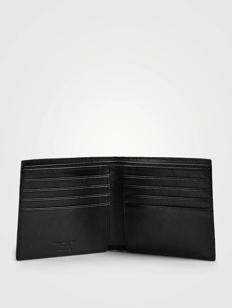 YSL Monogram Embossed Leather Bifold Wallet