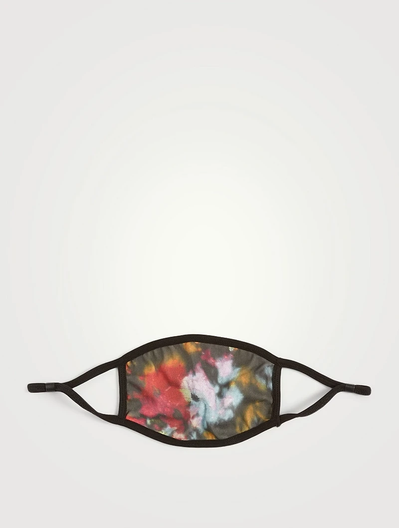 Cotton Face Mask In Ink Splatter Tie Dye
