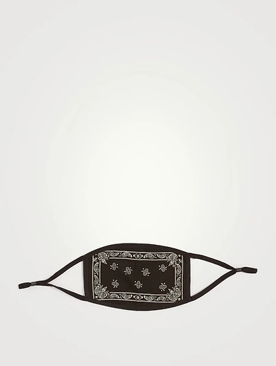 Cotton Face Mask In Bandana Paisley Print