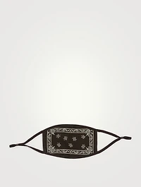 Cotton Face Mask In Bandana Paisley Print