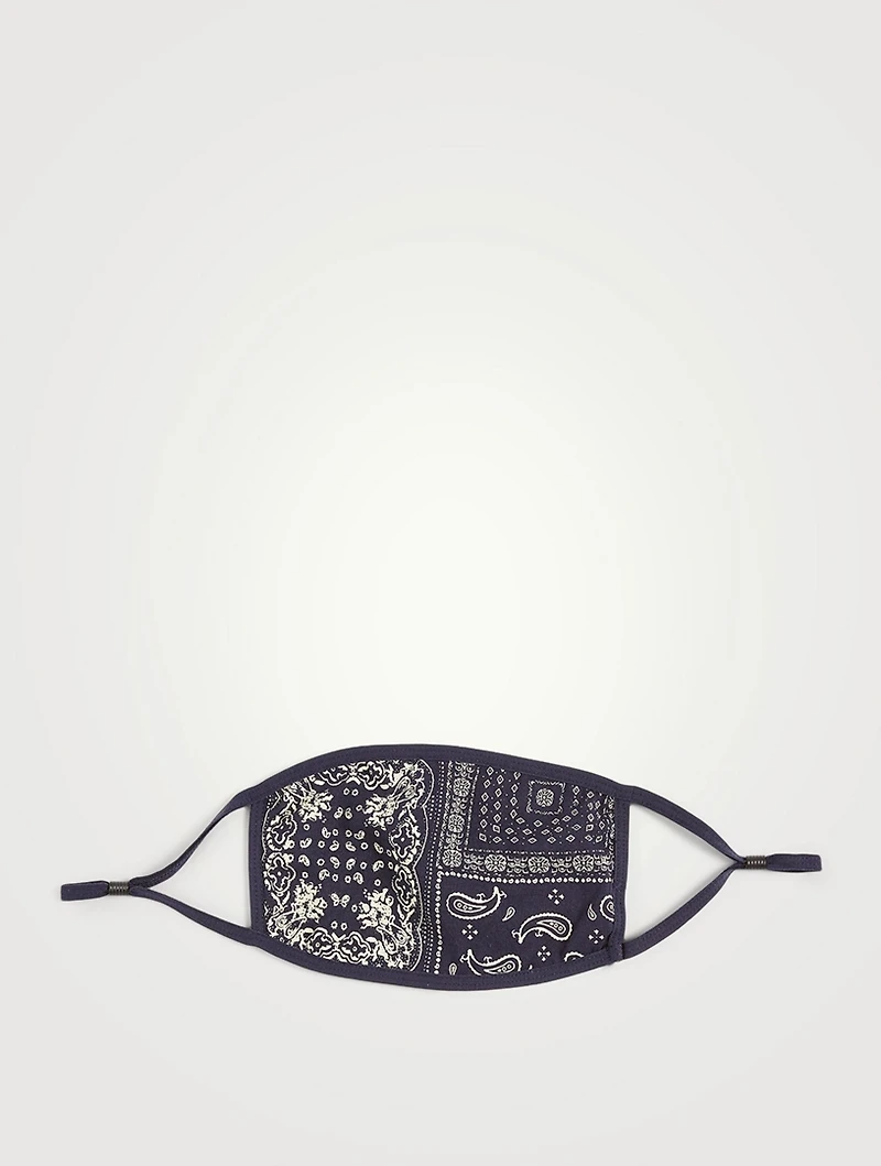 Cotton Face Mask In Multi-Bandana Print
