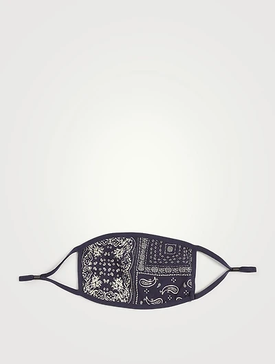 Cotton Face Mask In Multi-Bandana Print