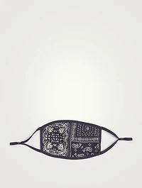 Cotton Face Mask In Multi-Bandana Print