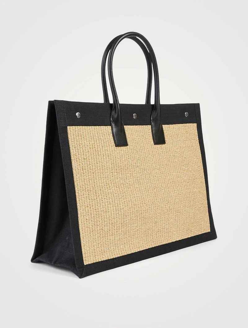 Rive Gauche Raffia Tote Bag