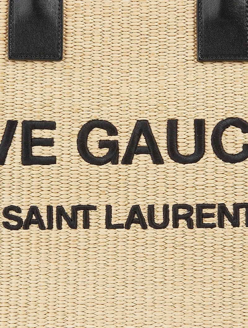 Rive Gauche Raffia Tote Bag