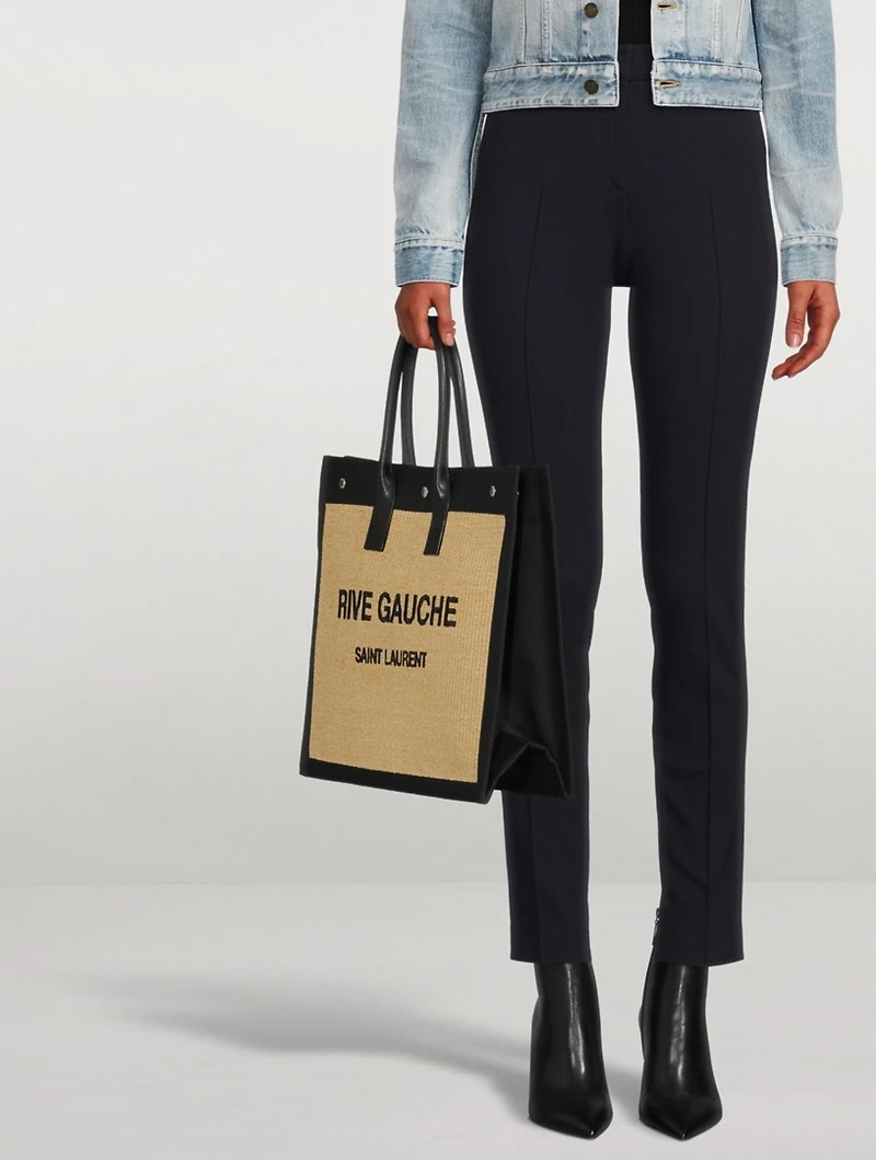 Rive Gauche Raffia Tote Bag