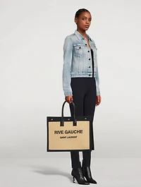 Rive Gauche Raffia Tote Bag