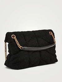 Small Loulou YSL Monogram Bouclé Tweed Wool Puffer Bag