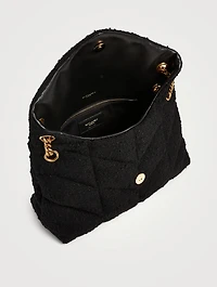Small Loulou YSL Monogram Bouclé Tweed Wool Puffer Bag