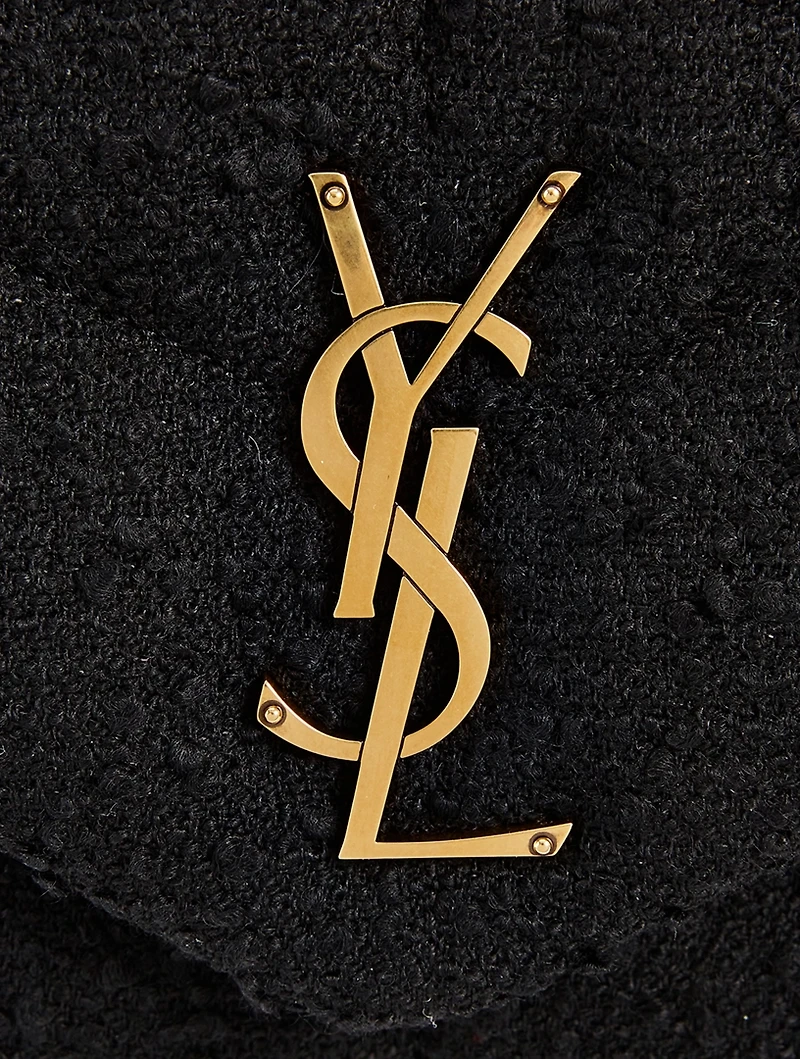 Small Loulou YSL Monogram Bouclé Tweed Wool Puffer Bag