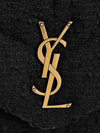 Small Loulou YSL Monogram Bouclé Tweed Wool Puffer Bag