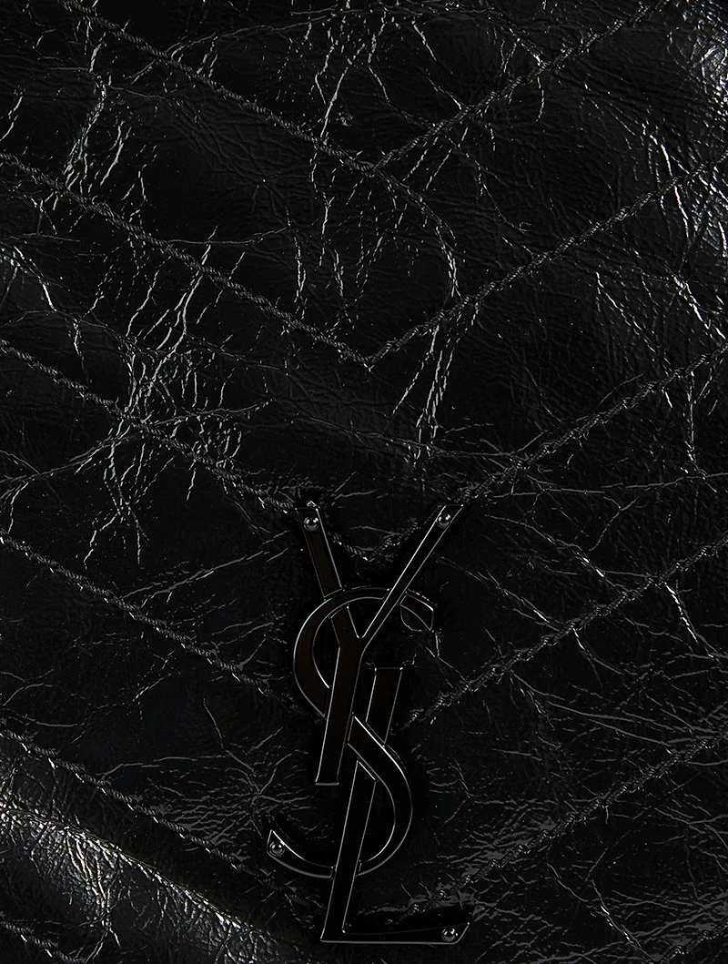 Small Niki YSL Monogram Leather Shopper Tote Bag