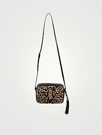 Medium Lou YSL Monogram Raffia Camera Bag In Leopard Print