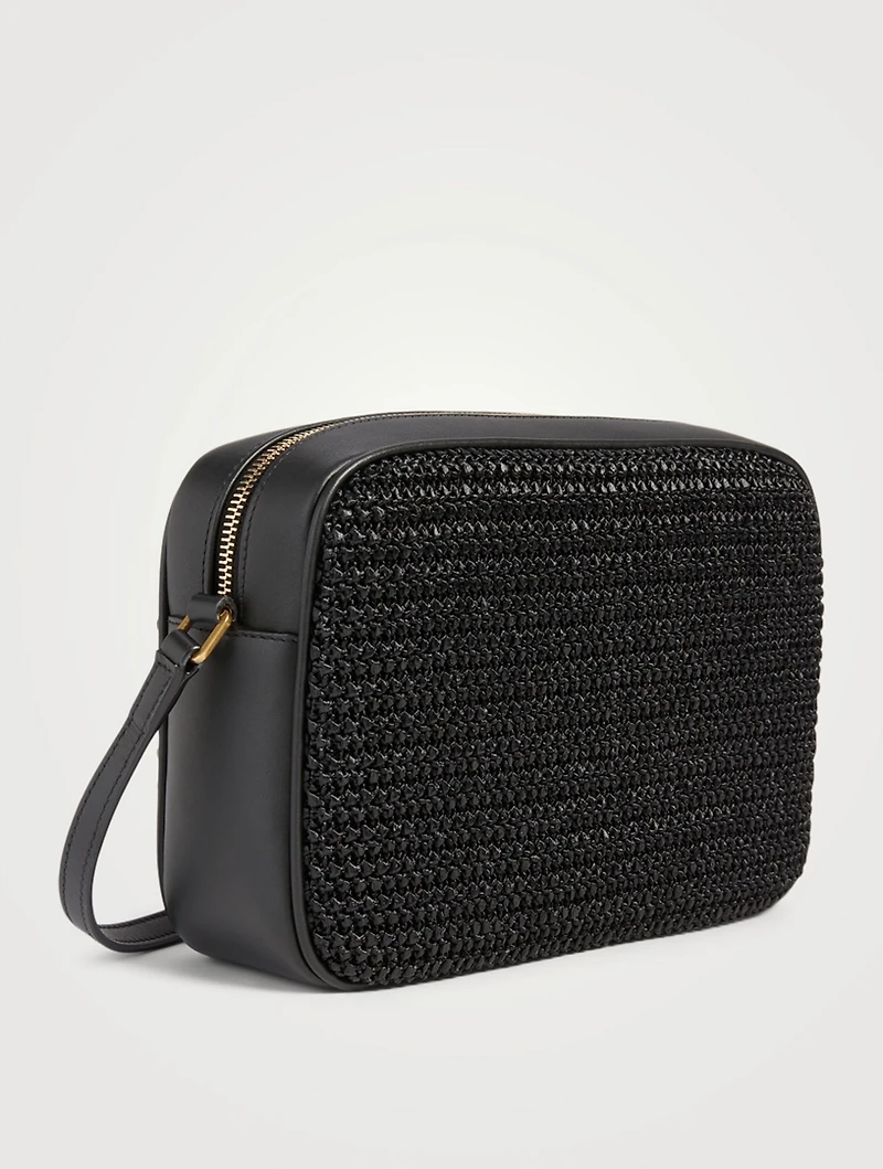 Medium Lou YSL Monogram Raffia Camera Bag