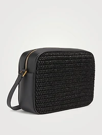 Medium Lou YSL Monogram Raffia Camera Bag
