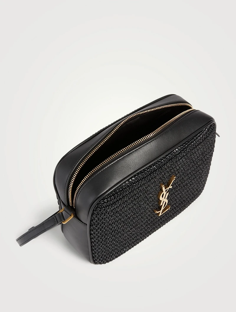 Medium Lou YSL Monogram Raffia Camera Bag