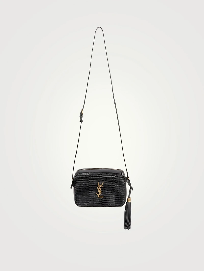 Medium Lou YSL Monogram Raffia Camera Bag