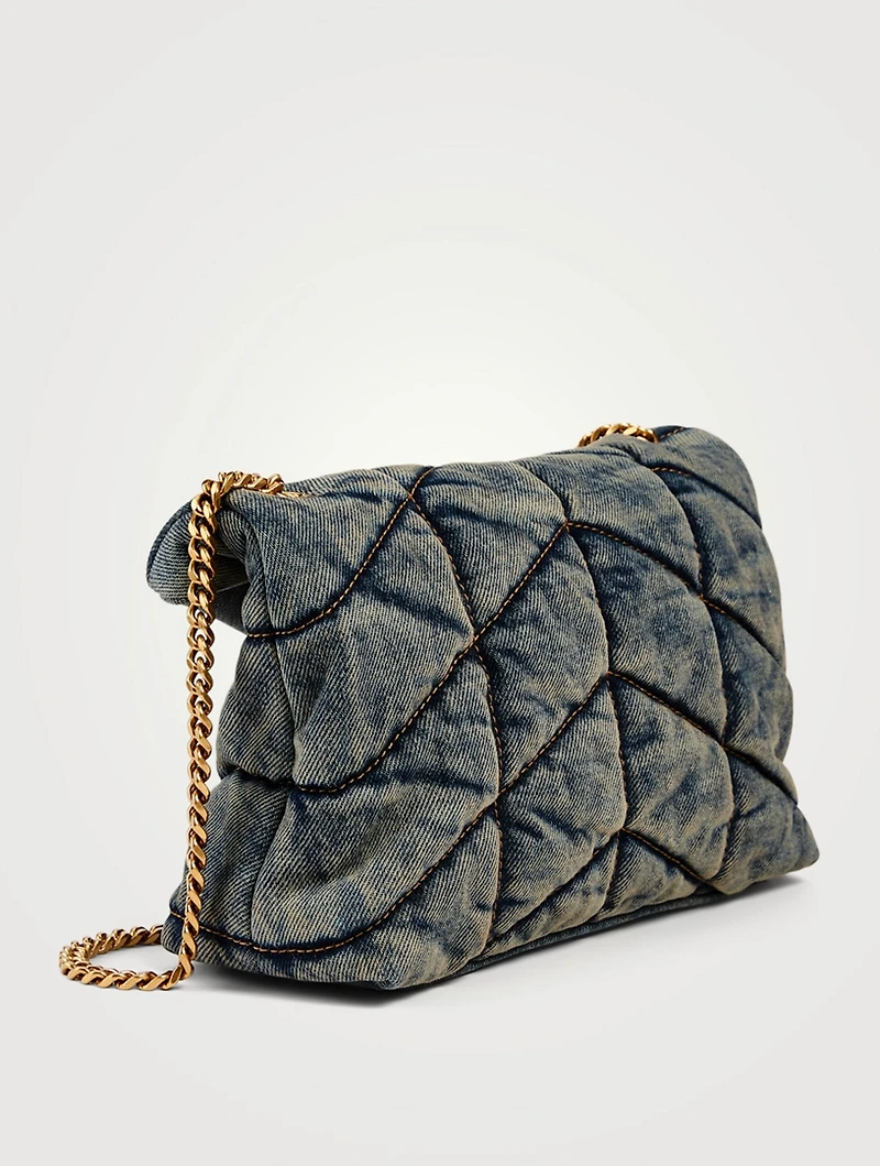 Toy Loulou Puffer YSL Monogram Denim Bag