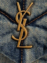 Toy Loulou Puffer YSL Monogram Denim Bag