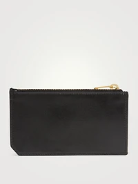 Fragments Zipped Leather Card Holder
