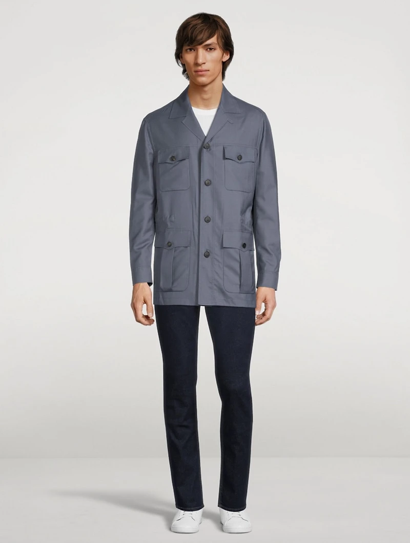 Wool And Silk Safari Jacket