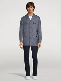 Wool And Silk Safari Jacket