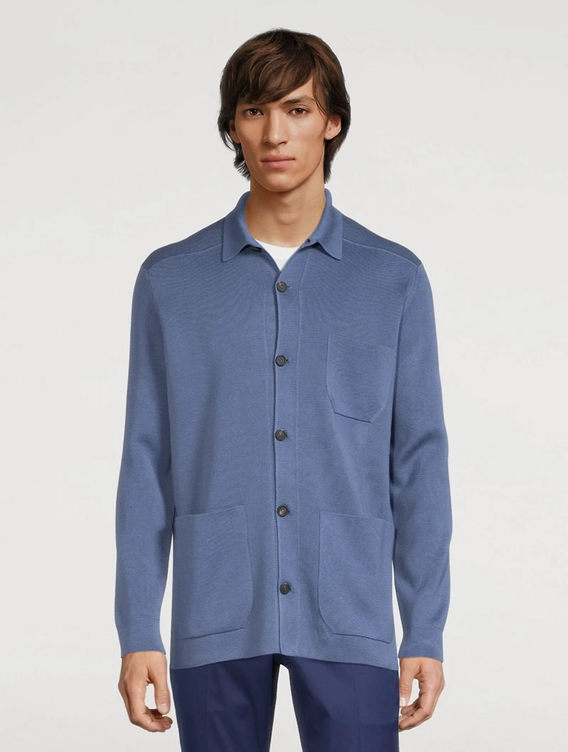 Silk And Cotton Shirt Jacket