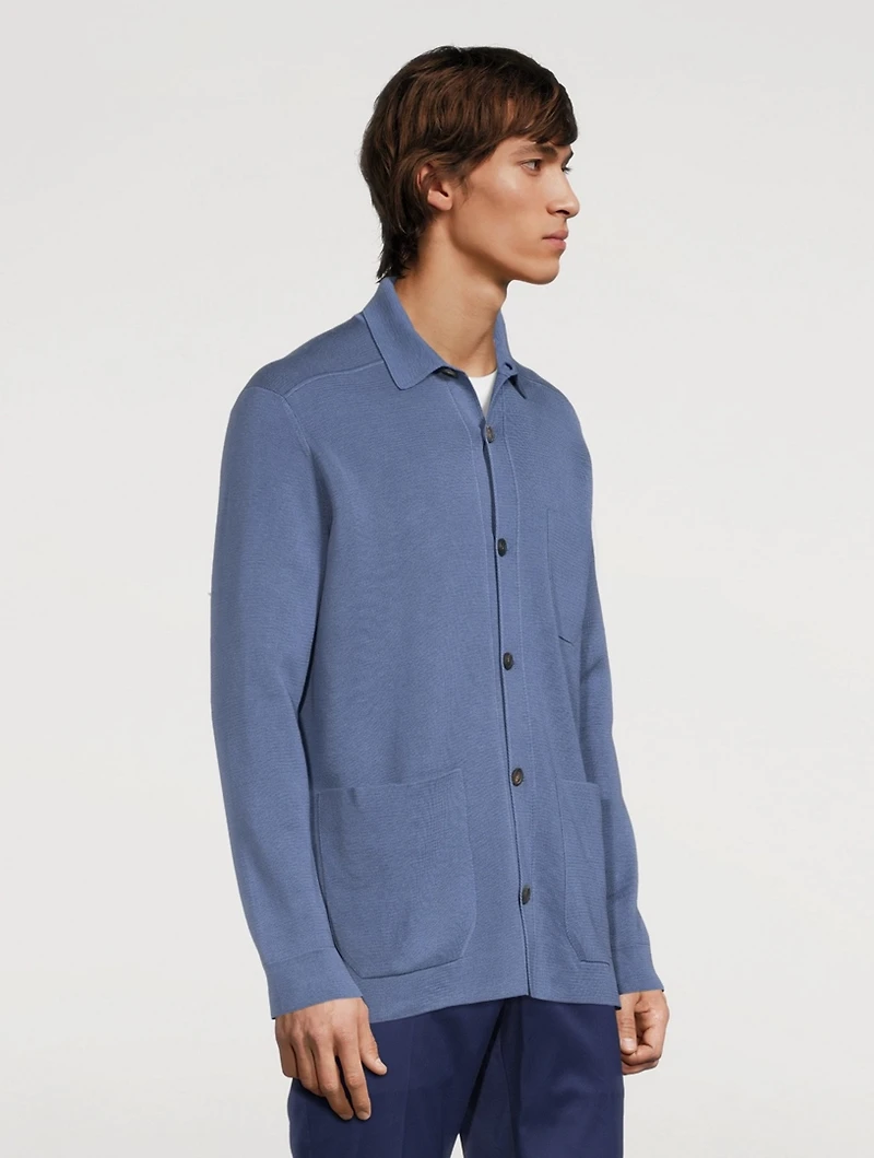 Silk And Cotton Shirt Jacket