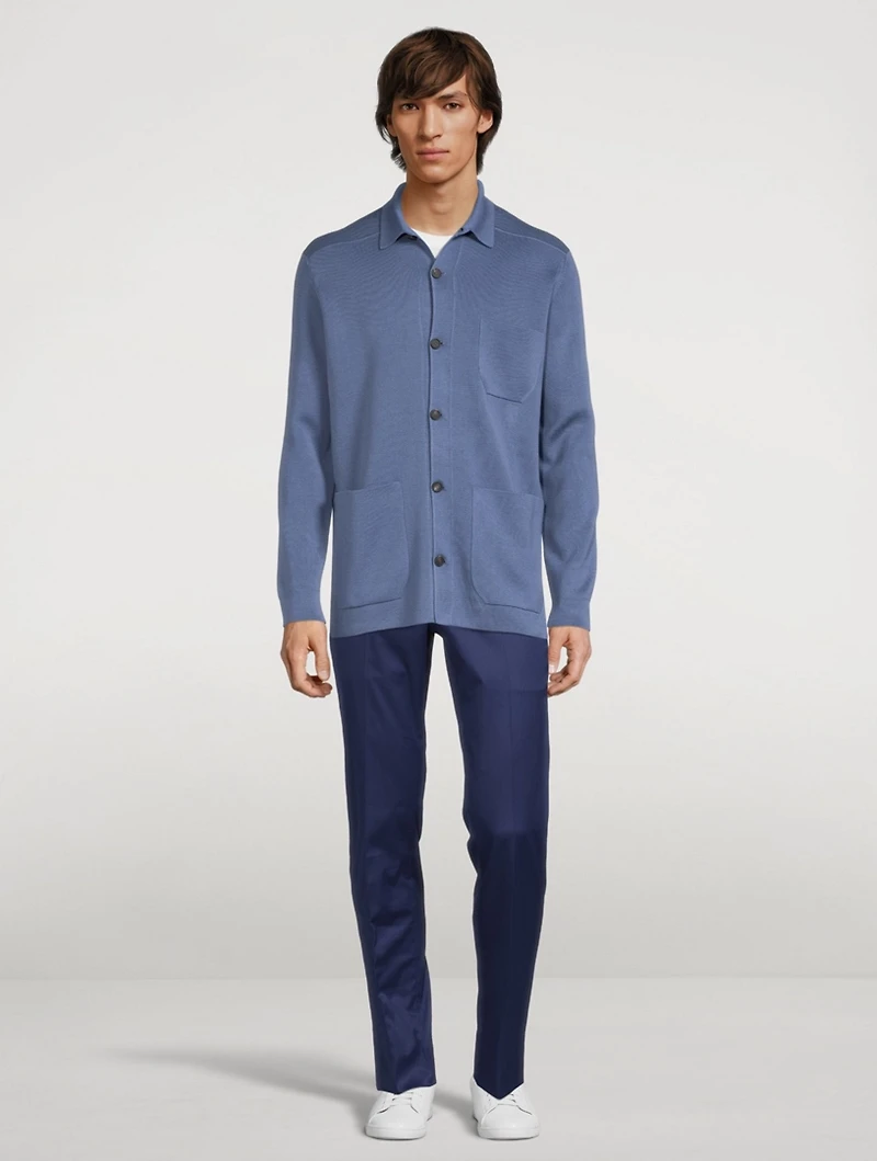 Silk And Cotton Shirt Jacket