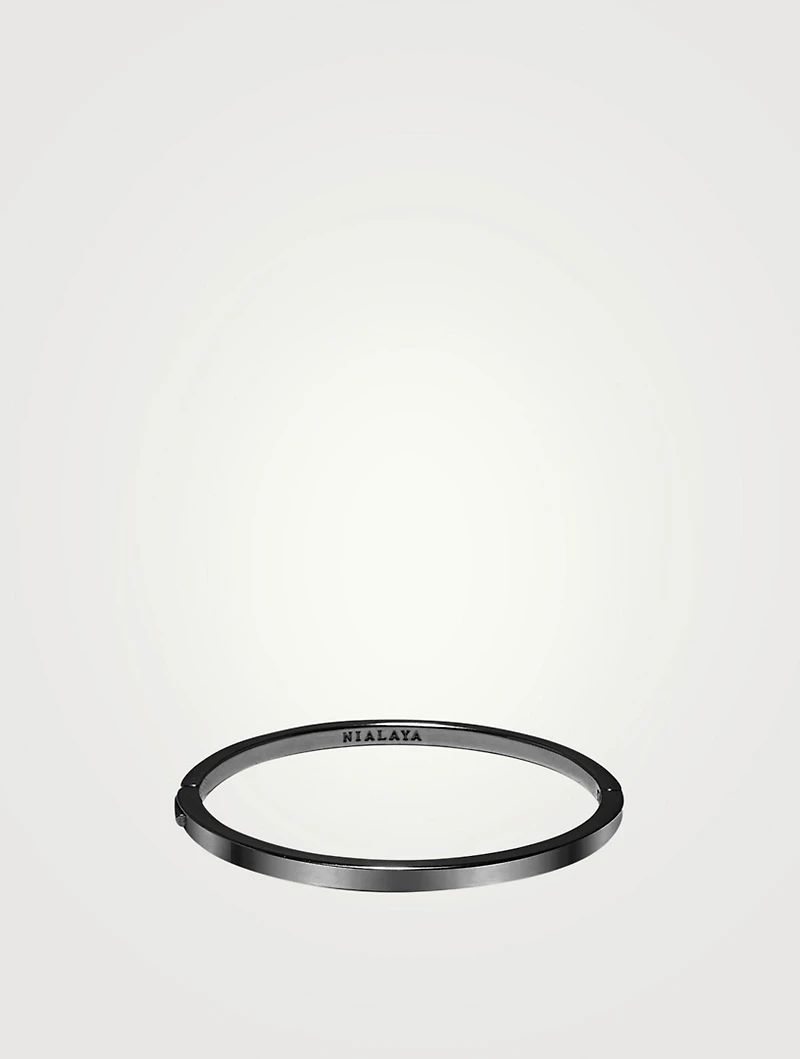 Black Simplicity Bangle Bracelet