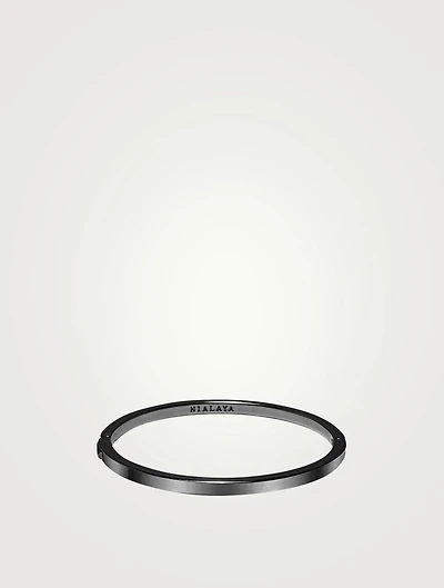 Black Simplicity Bangle Bracelet