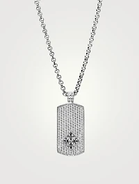 Silver Dog Tag Pendant Necklace