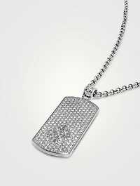 Silver Dog Tag Pendant Necklace