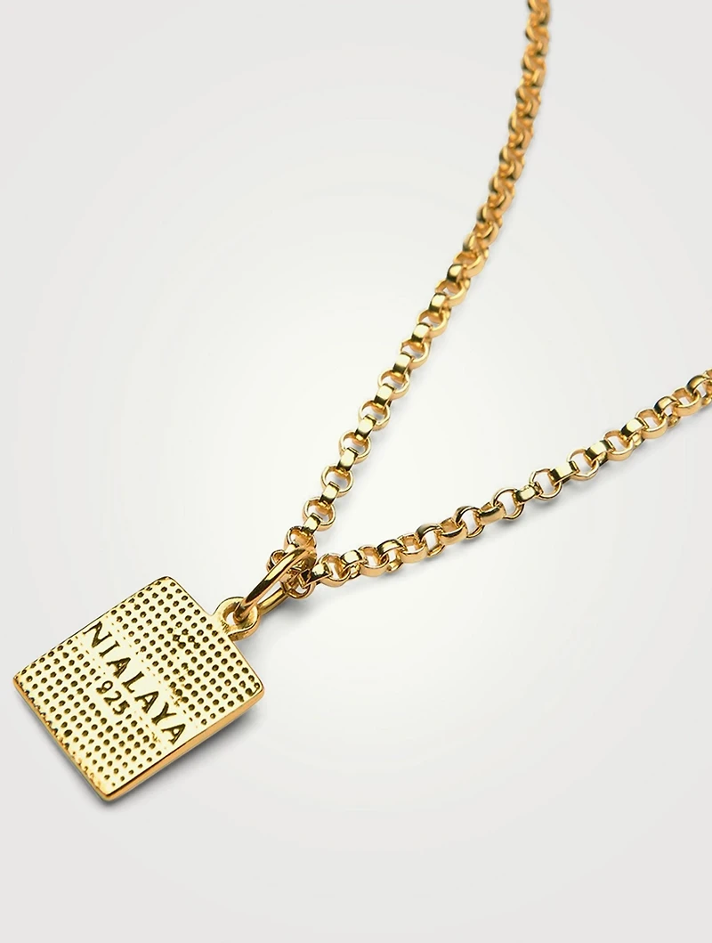Gold Saint George and The Dragon Pendant Necklace